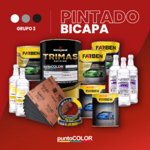 Combo Automotor - PINTADO BICAPA  (PERLADO ROJO) AUTO COMPLETO