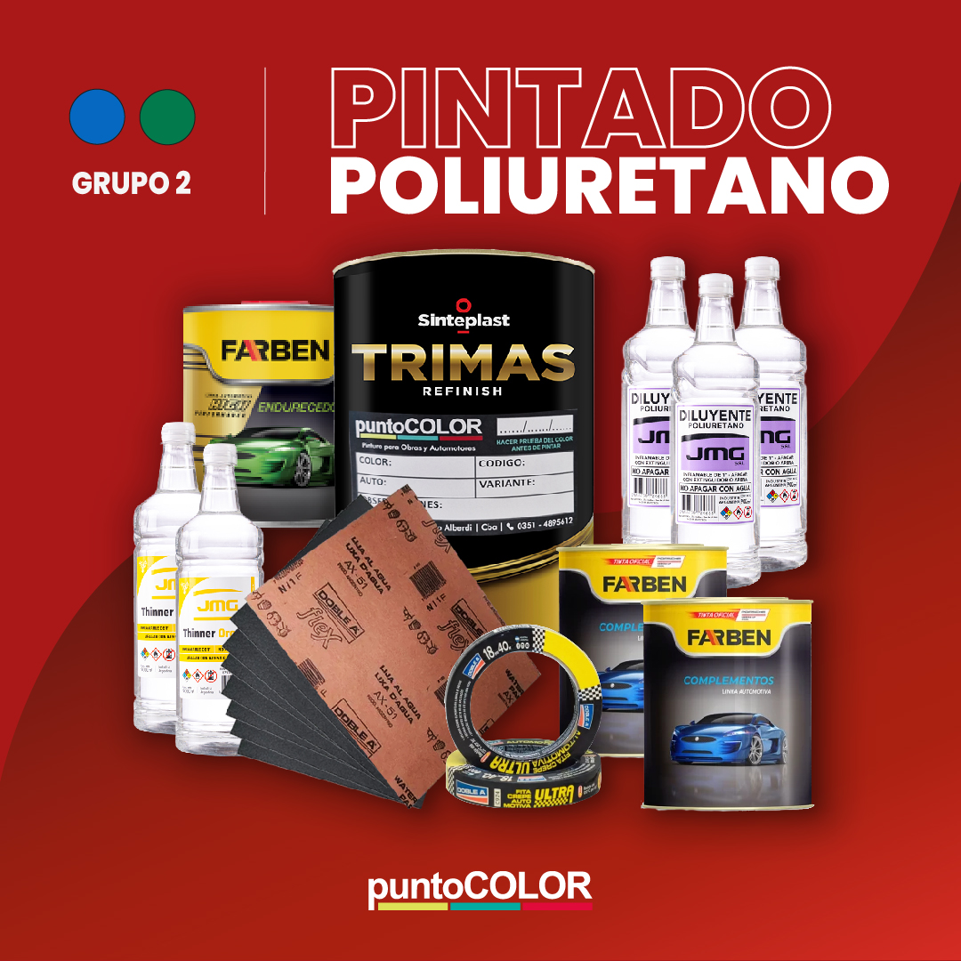 Combo Automotor - PINTADO POLIURETANO (ROJO) AUTO COMPLETO - Imagen 3