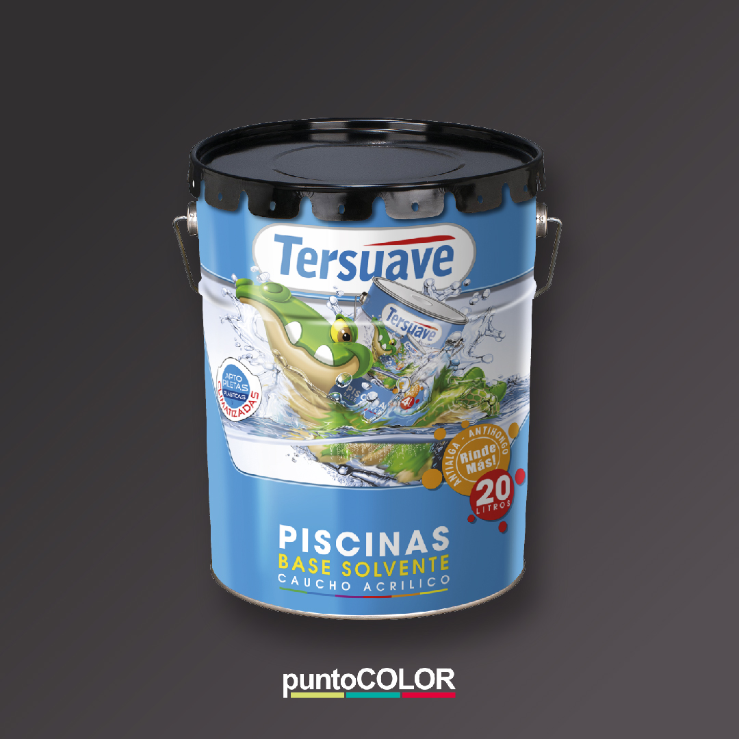 Piscina base solvente Azul o Blanco o Celeste 20 lt Tersuave